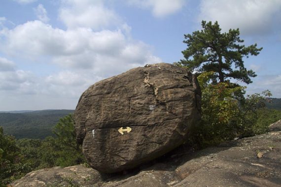 Glacial erratic along Carris Hill