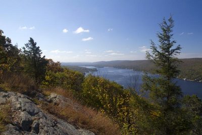 View of Greenwood Lake from Bare Rock viewpoint