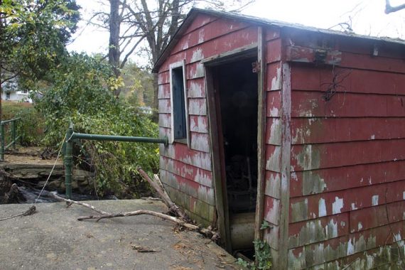 Old building on the lake