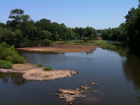 View of Carnegie Lake from along the towpath