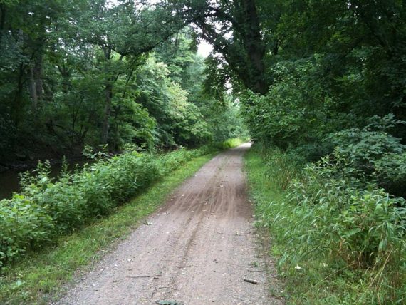 The towpath on the PA side