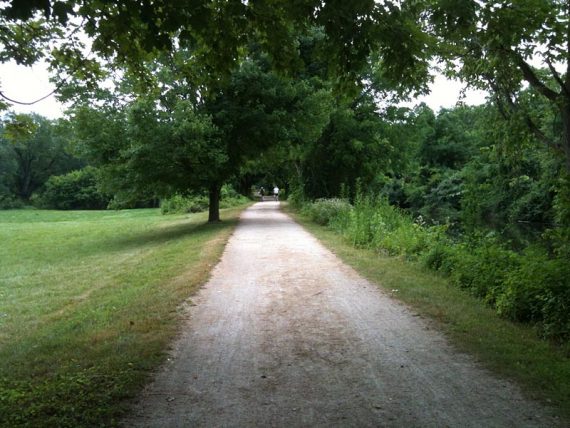 Towpath heading back on the NJ side