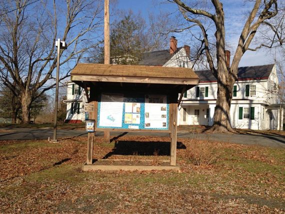 Trail kiosk by the parking lot