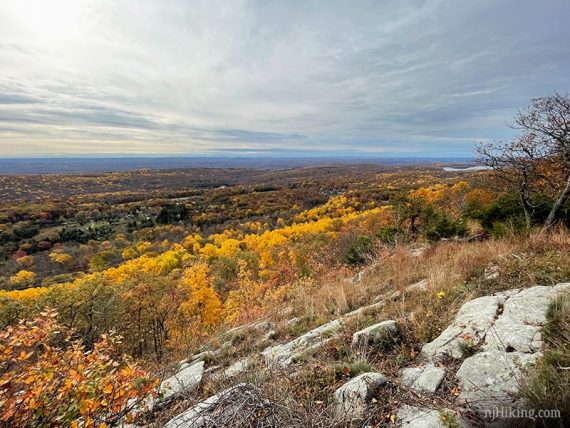 Valley view with Lower Yards Creek Reservoir in the distance.