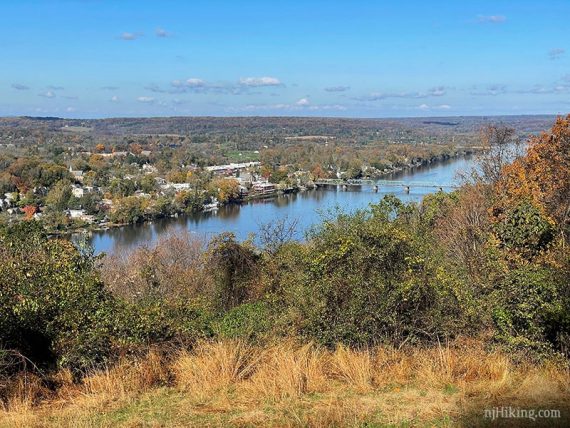 Lambertville and New Hope seen from Goat Hill Overlook.