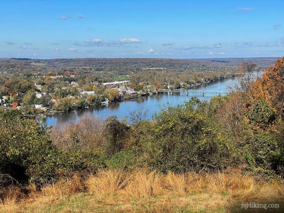 Lambertville and New Hope seen from Goat Hill Overlook.