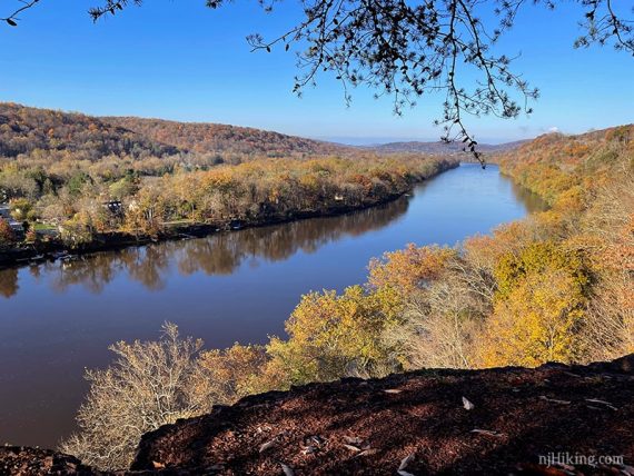 Milford Bluffs overlook over the Delaware River