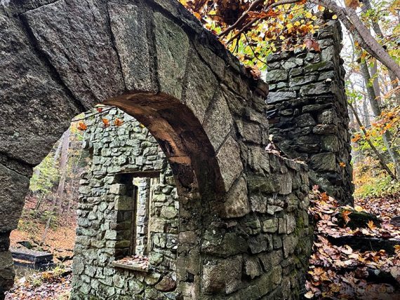 Stone arch on Kay's cottage.