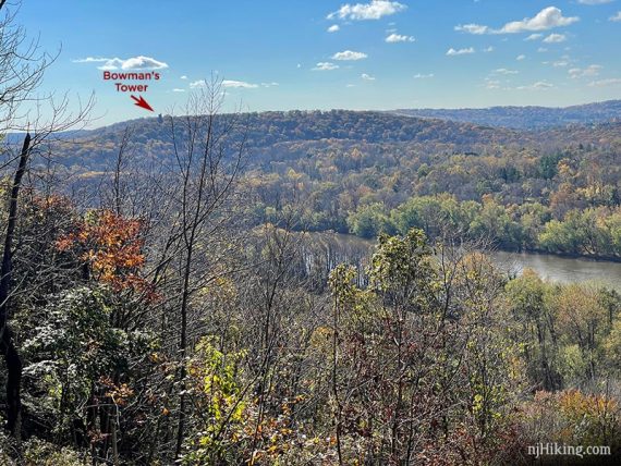 Bowmans Tower seen from South Overlook.