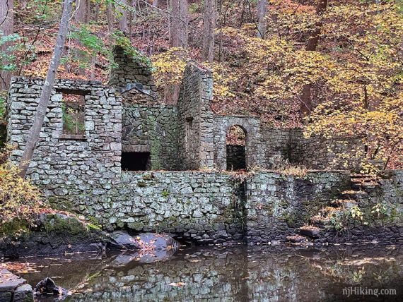 Front of an old stone cottage.