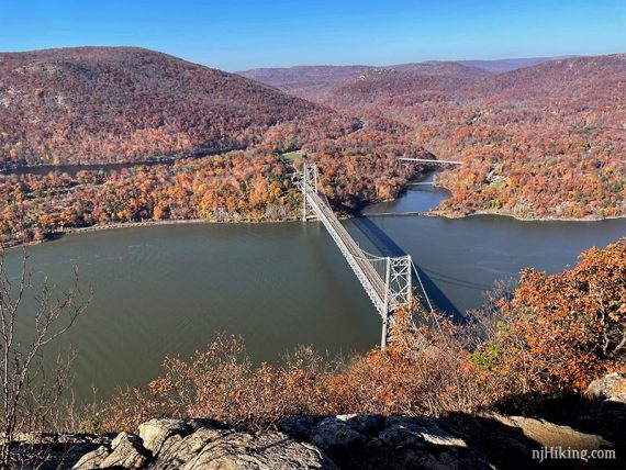 View from Anthony's Nose of fall foliage