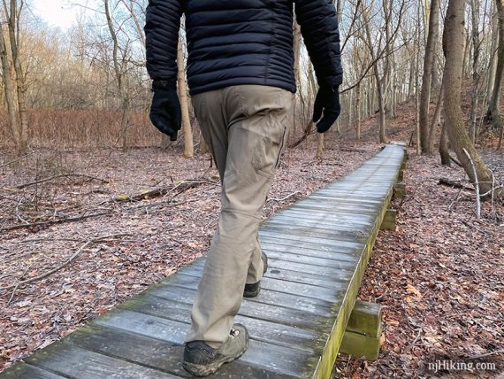 Back of Renegade Pant while hiking.