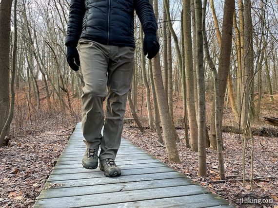 Front of the Renegade pant while hiking.