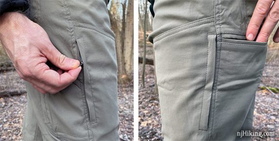 Pockets on the Renegade pant.