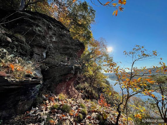 Eroded shale cliff