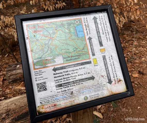 South Mountain Res trail sign