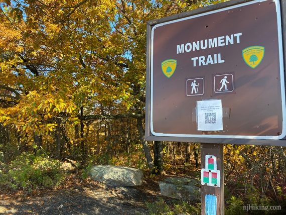 Monument Trail sign.