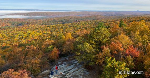 Brilliant fall foliage seen from Culver Fire Tower.