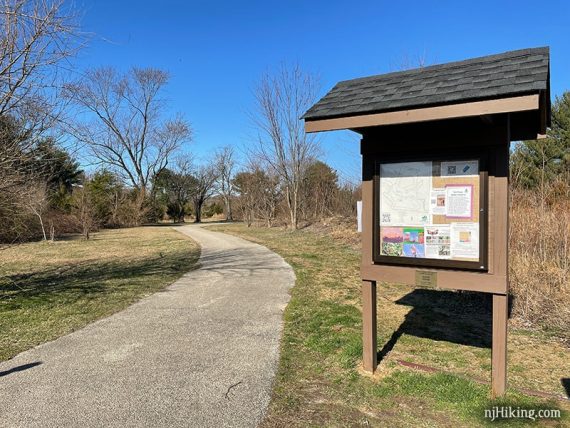 Trail kiosk at trailhead