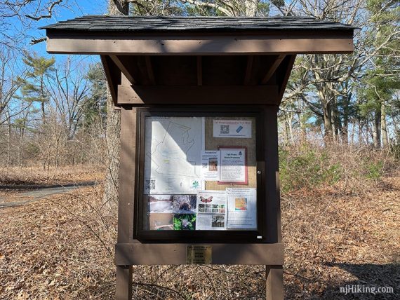 Trail kiosk with map