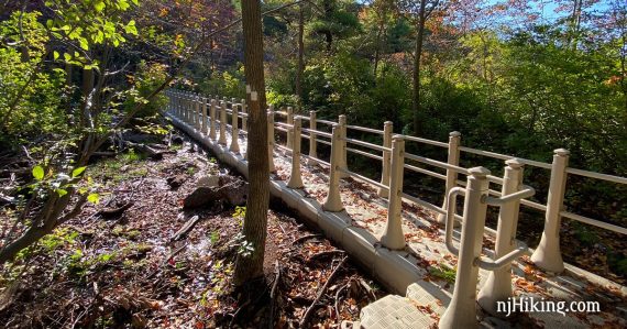 Terrace Pond floating bridge.