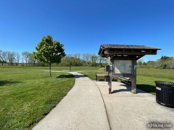 Big Brook Park trail kiosk