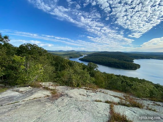 View over Monksville Reservoir and Monks Mountain.