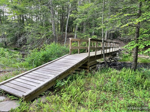 Wooden bridge over Big Flat Brook