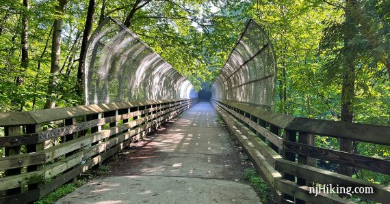 Rail trail trestle bridge.