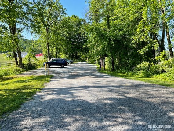 Columbia Trail parking area at Valley Brook Road.