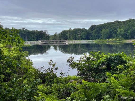 Saffin Pond with a bridge in the distance