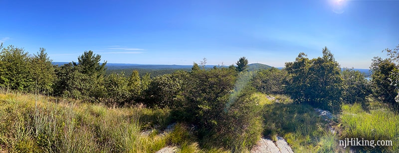 Panoramic view from the acropolis on the Appalachian Trail.