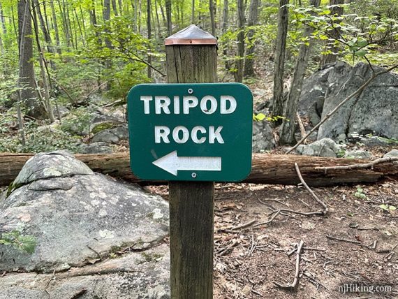 Tripod Rock sign