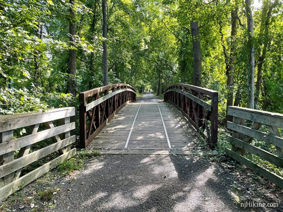 Arched bridge on a rail trail