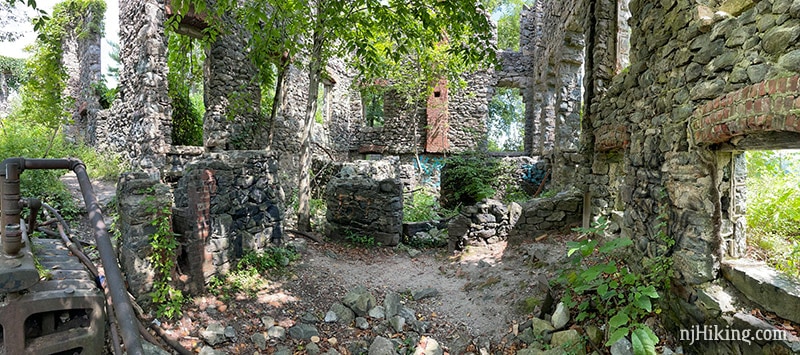 Inside the castle ruins