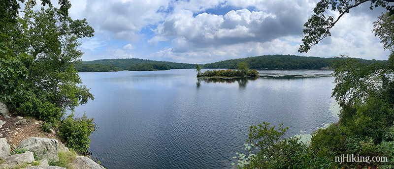 Ramapo Lake with hills in the background