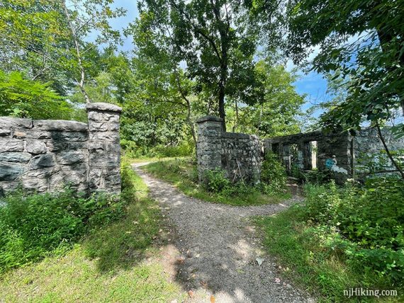 Van Slyke Castle stone fence and gate