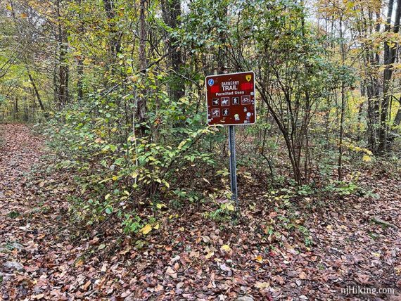 Barberry Trail sign