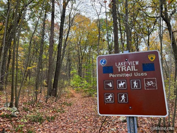 Lake View trail sign