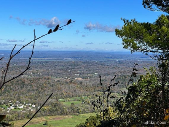 New York mountain ranges seen far in the distance.