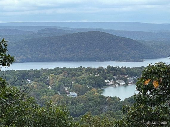 Wanaque Reservoir with mountains behind it