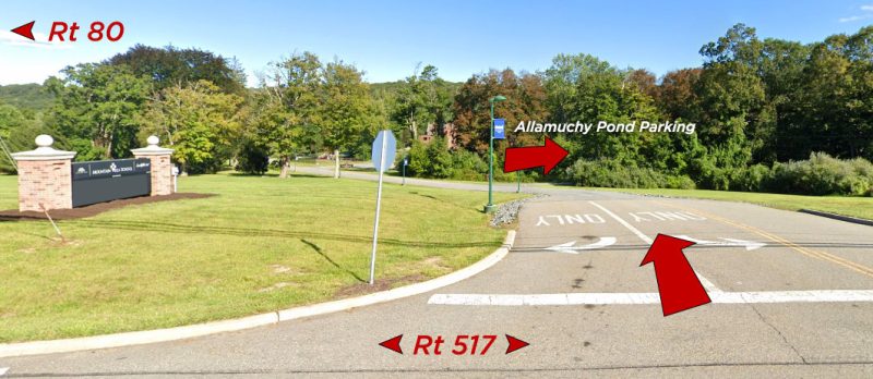 Parking diagram for Allamuchy Pond