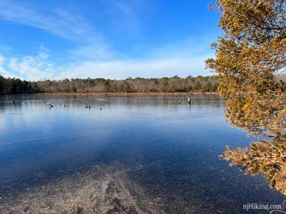Frozen Platt Reservoir.