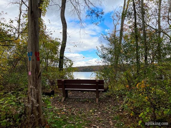 Bench looking over White Lake.