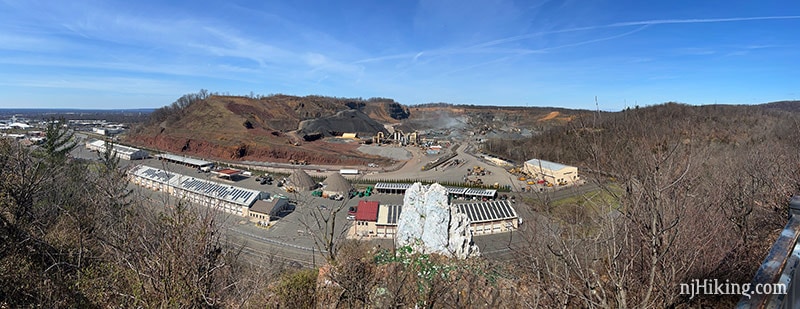 View of a quarry and chimney from the Hawk Watch