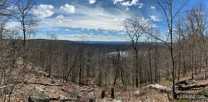 Panorama over Lake Valhalla and the skyline