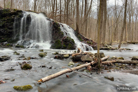 Valhalla Falls cascading into a brook