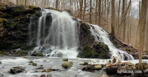 Valhalla Falls flowing into a brook