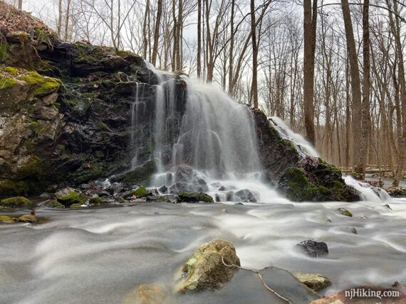 Valhalla Falls seen from stream level.