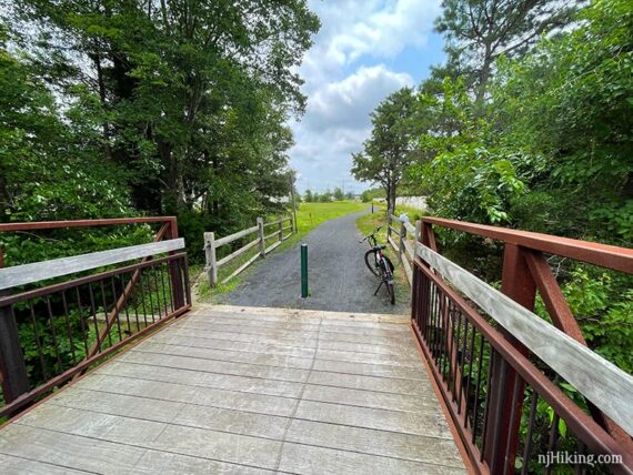 Large trail bridge over the Middle Branch of the Forked River.